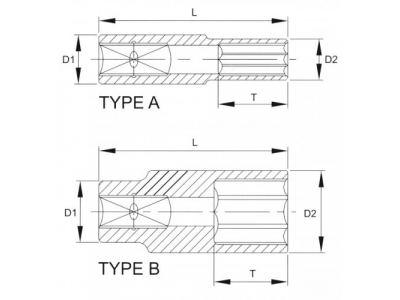 Головка торцевая глубокая 6гр. 3/8" 21мм
